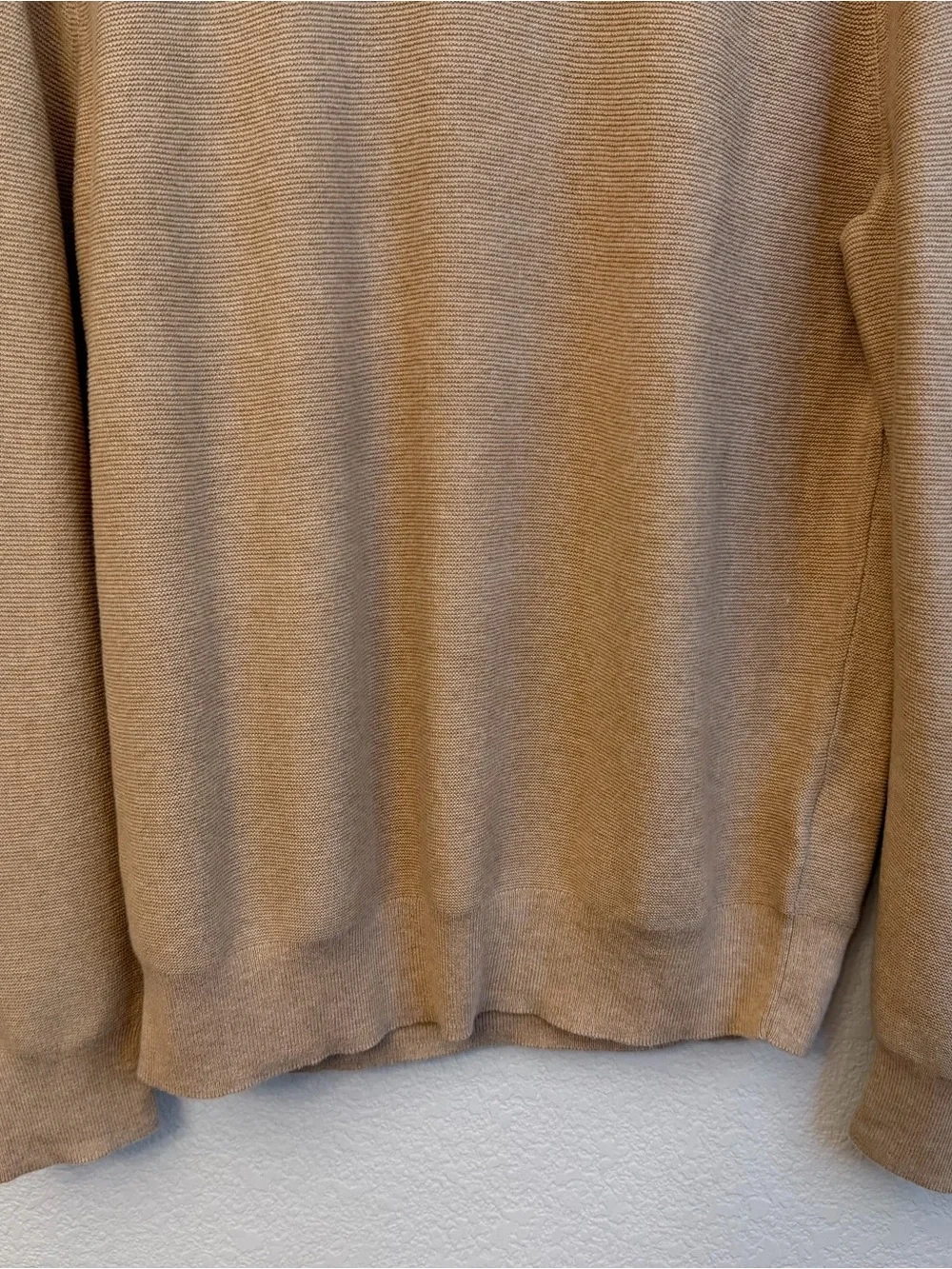 J. Crew New Men's All Cotton Crewneck Sweater in beige Sz M